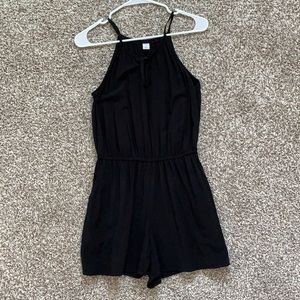 Black spaghetti strap romper